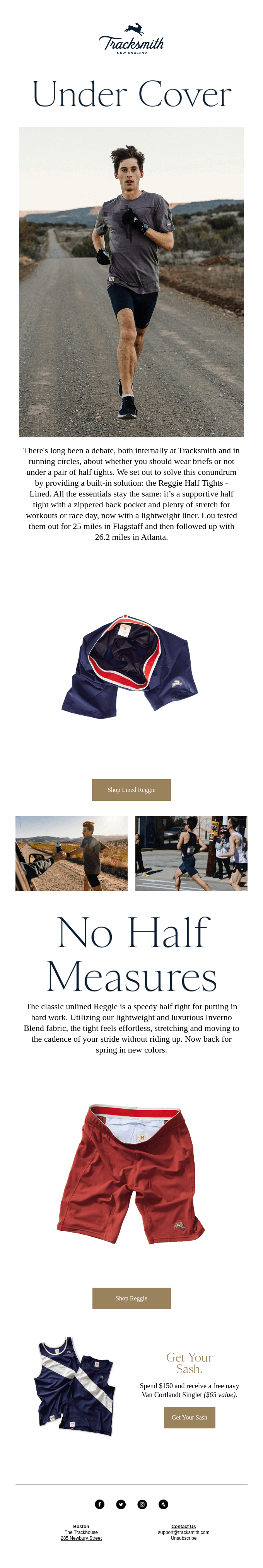 Tracksmith - Reggie Stretch-Jersey Compression Shorts - Navy Tracksmith