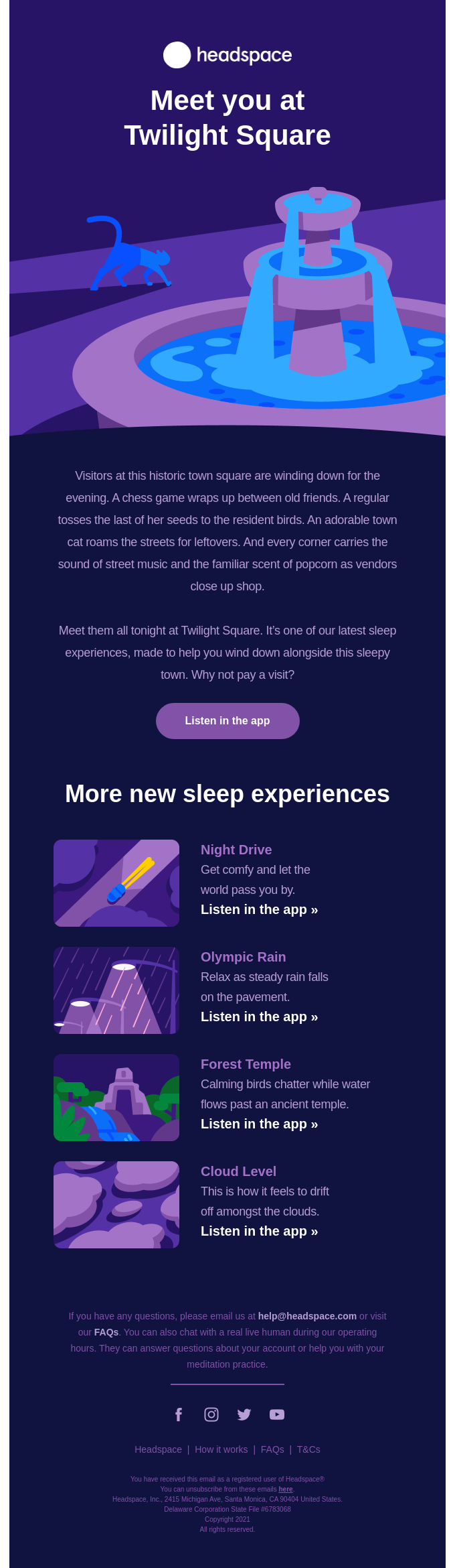 💜 A better night’s sleep from Headspace Desktop Email View Really