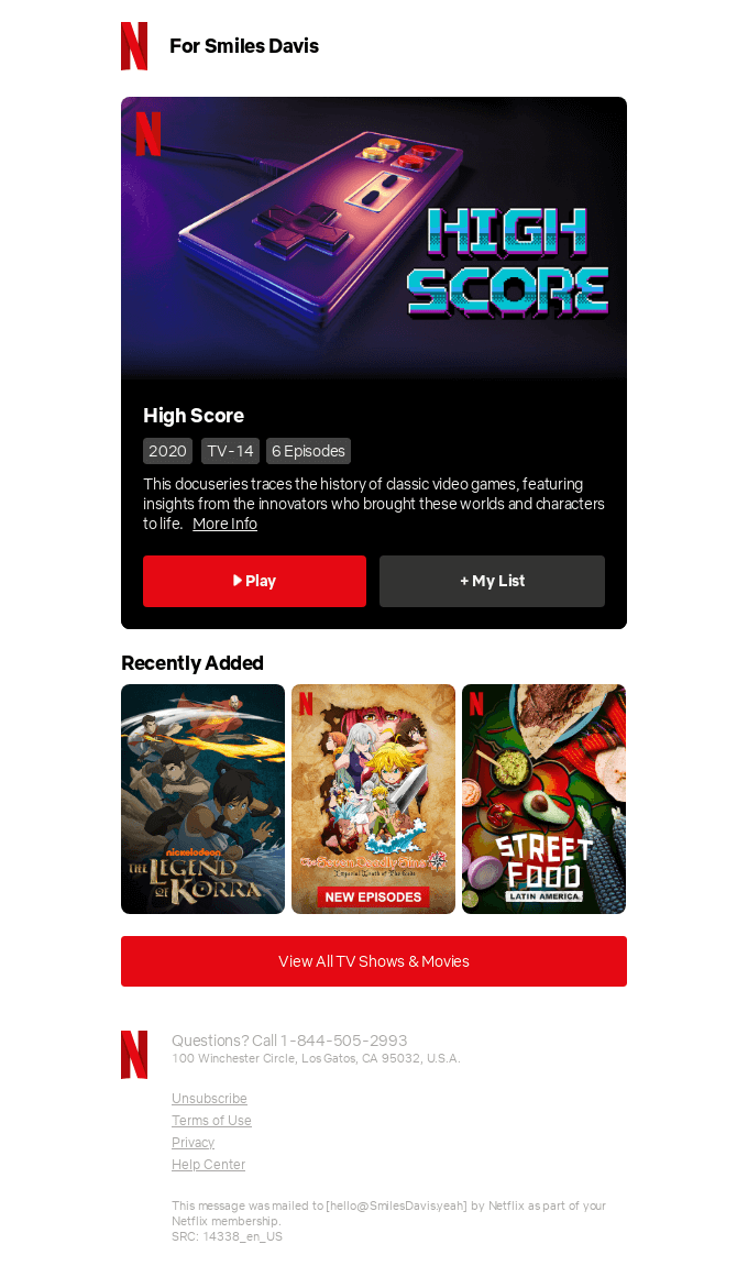 🔔 Reminder: High Score is now on Netflix