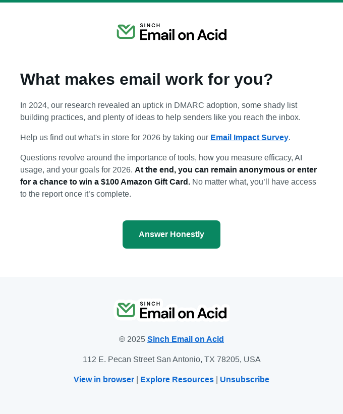 10 minutes for a chance to win a $100 gift card