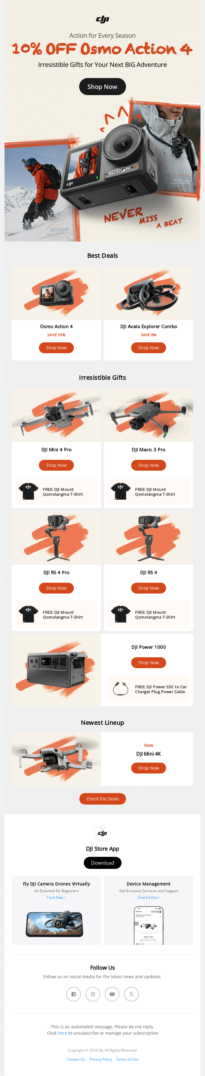 Dji 10 off discount