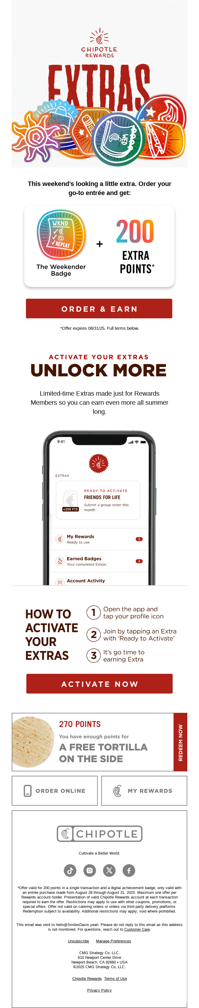 200 extra points to kick off the weekend