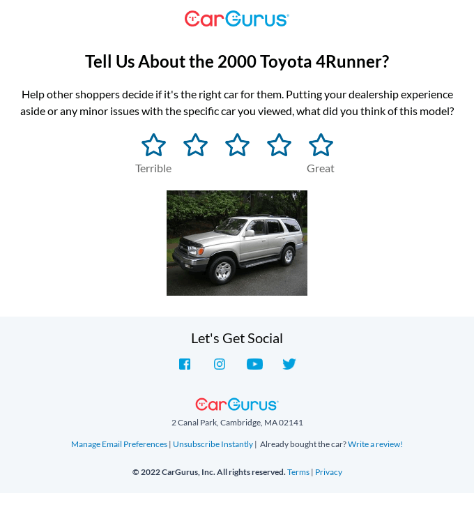 2000 Toyota 4Runner: Review it
