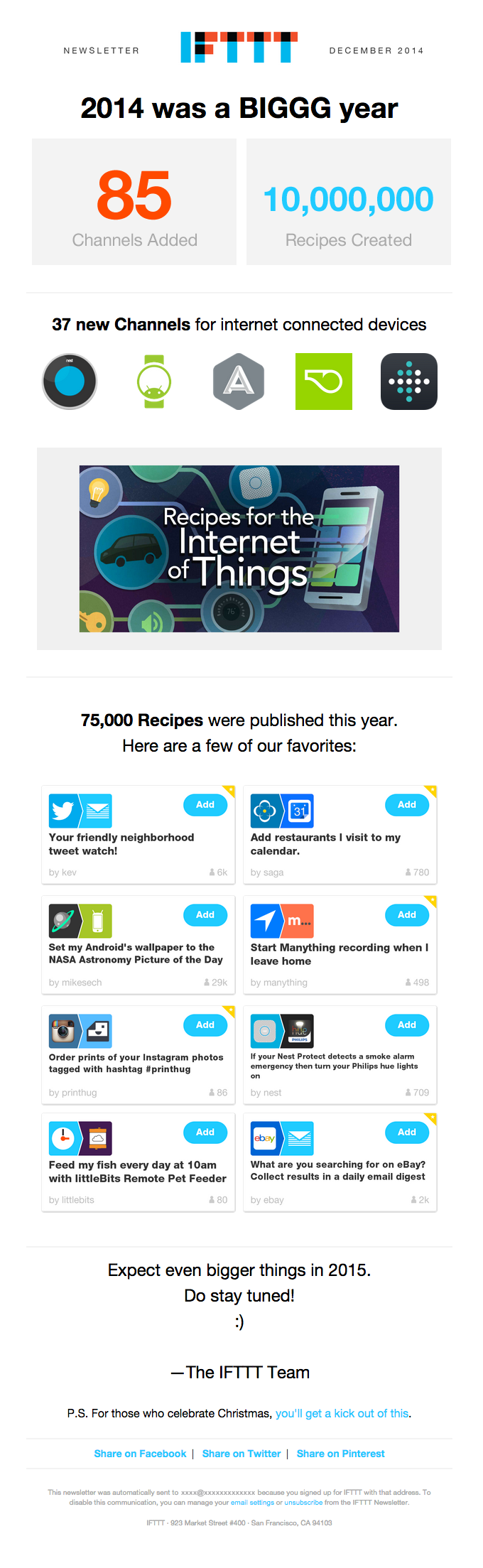 2014 Was A BIGGG Year for IFTTT