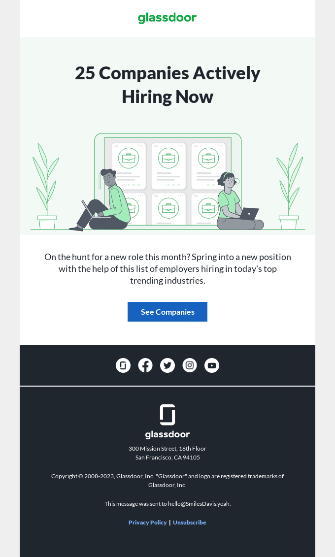 25 Companies Actively Hiring in April