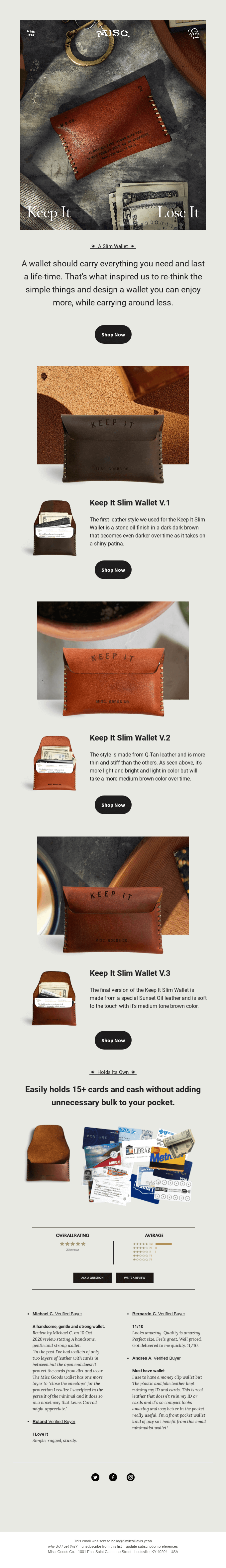 A Classic, the Keep It Wallet ☼