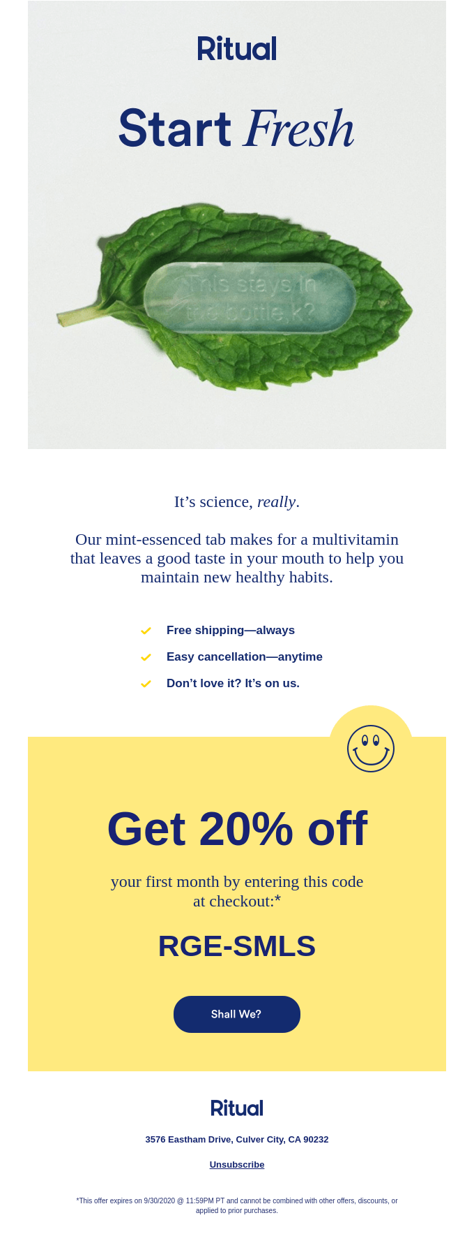 A cool 20% off