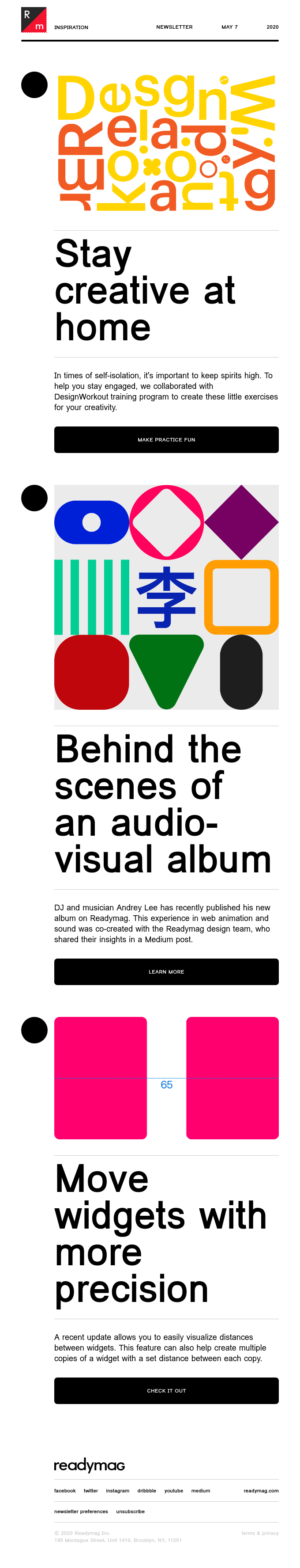 A design ‘workout’ and distances between widgets