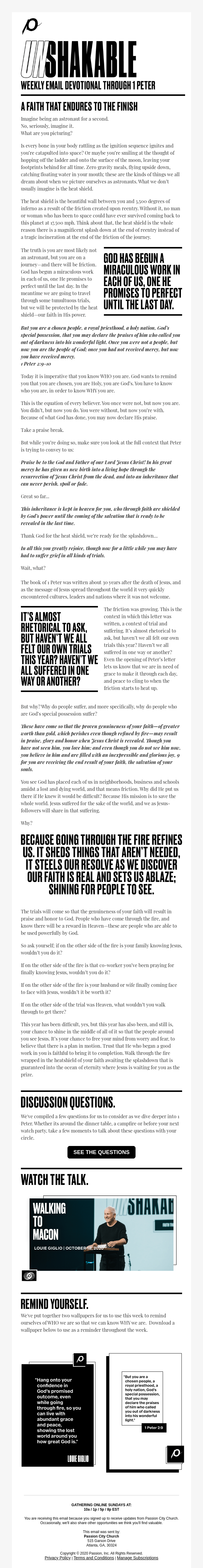 A Faith the Endures to the Finish