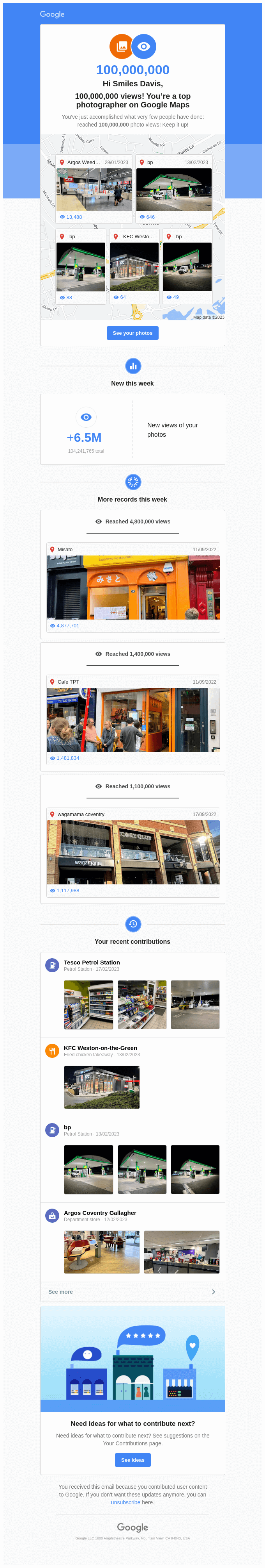A lot of people are seeing your photos on Google Maps!