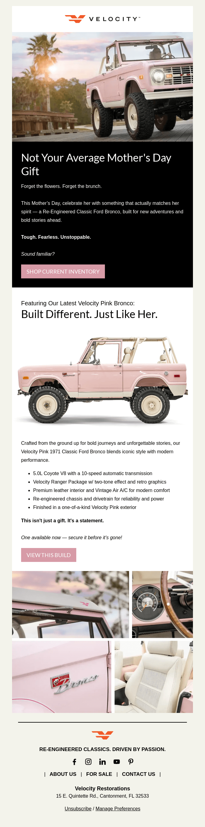 A Pink Bronco for Mom? Now That’s a Power Move.