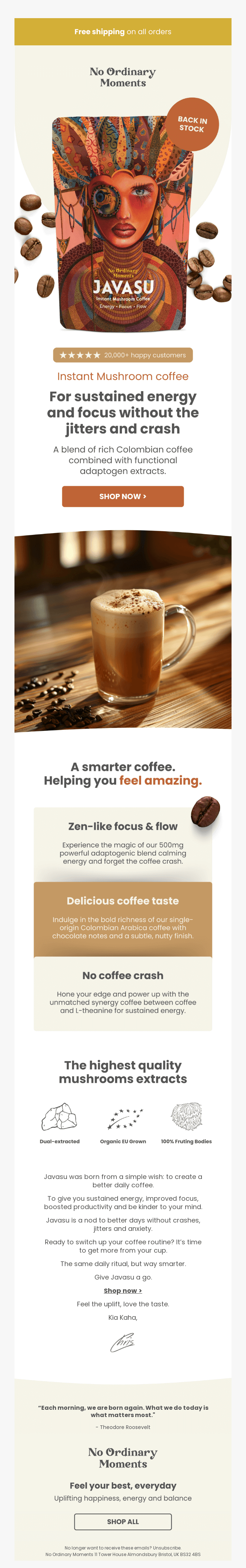 A Smarter Coffee from No Ordinary Moments - Desktop Email View | Really ...