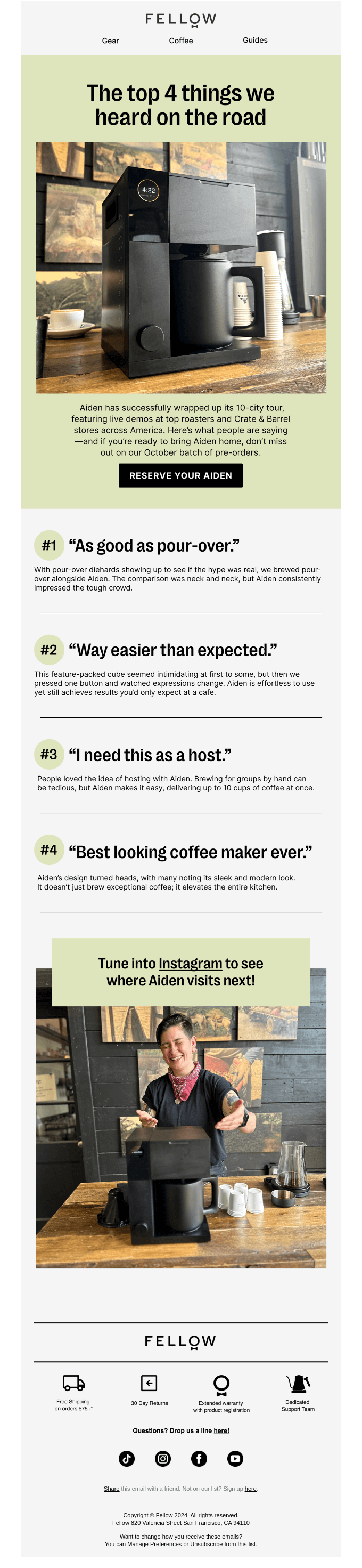 A thousand of you have tasted Aiden’s coffee