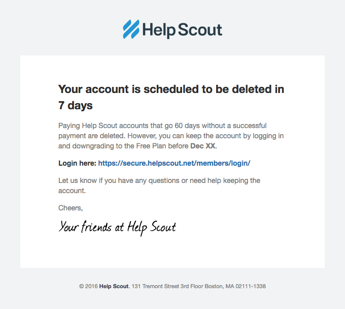 Account Scheduled For Deletion Info View Really Good Emails
