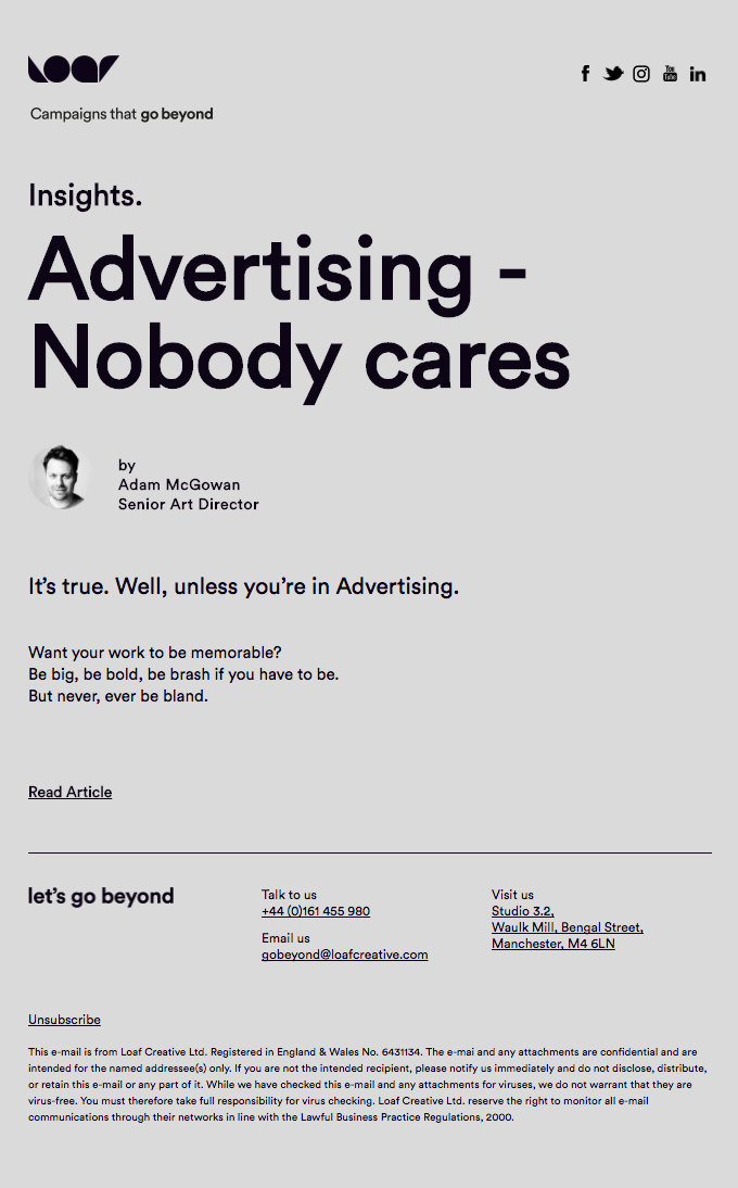 Advertising – nobody cares