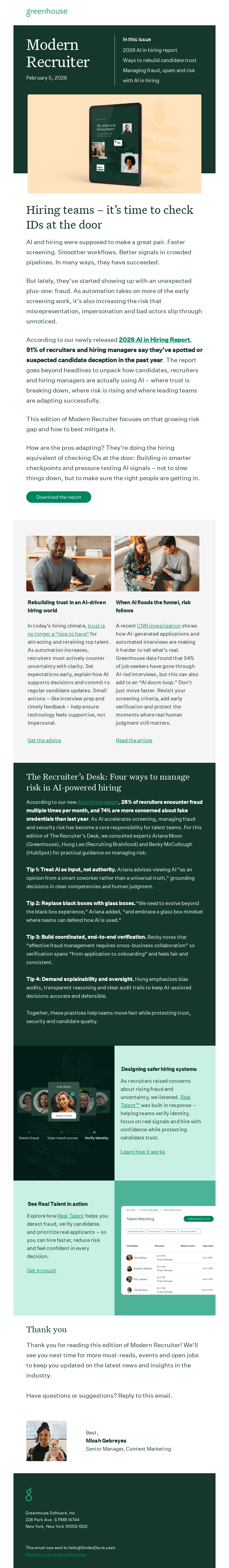 AI, hiring and fraud walk into a bar...