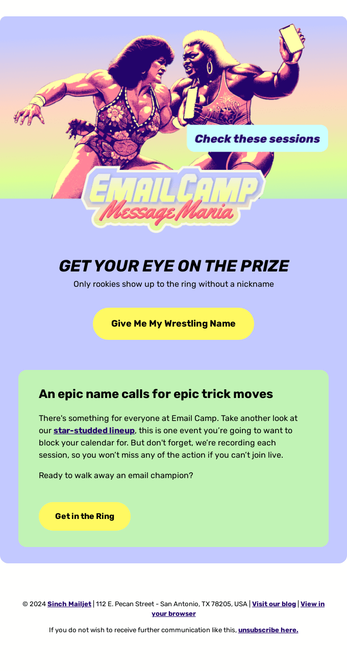 All champions need a wrestling nickname