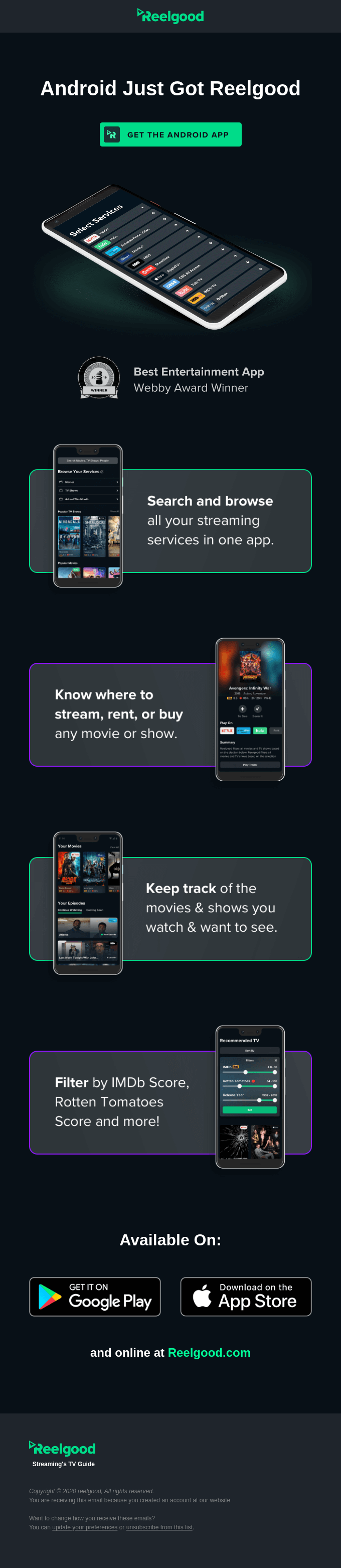 Android just got Reelgood
