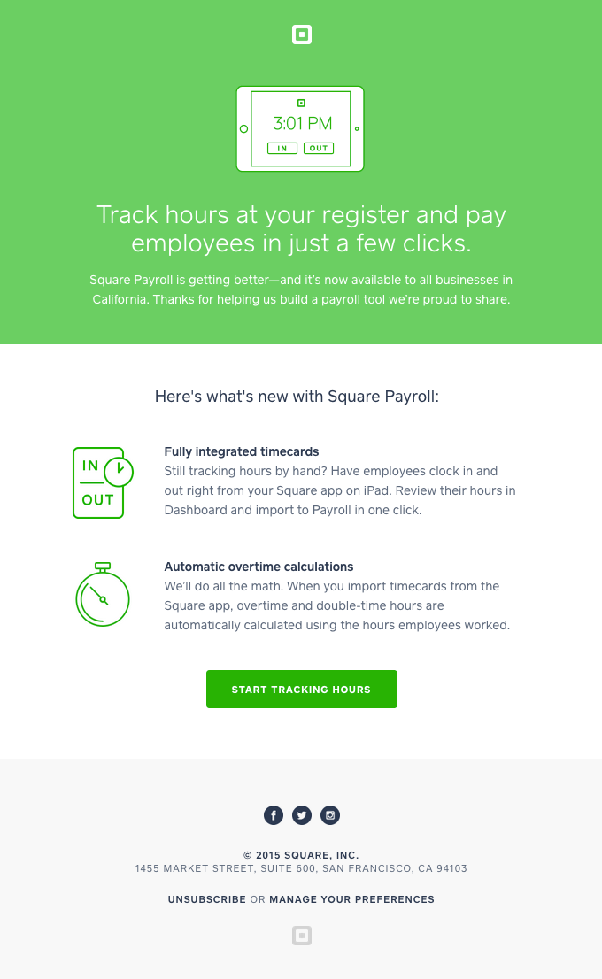 Announcement – Payroll