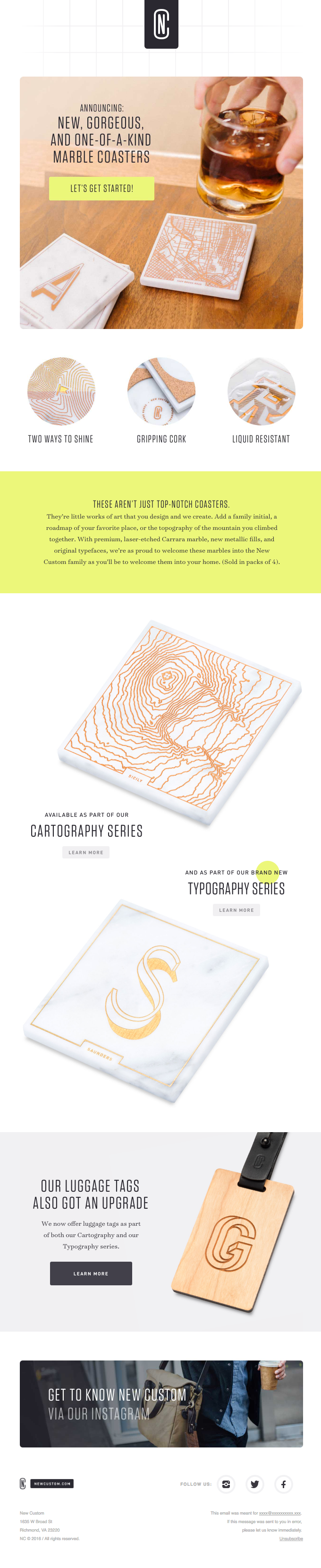 Announcing: New, Gorgeous, and One-of-a-Kind Marble Coasters