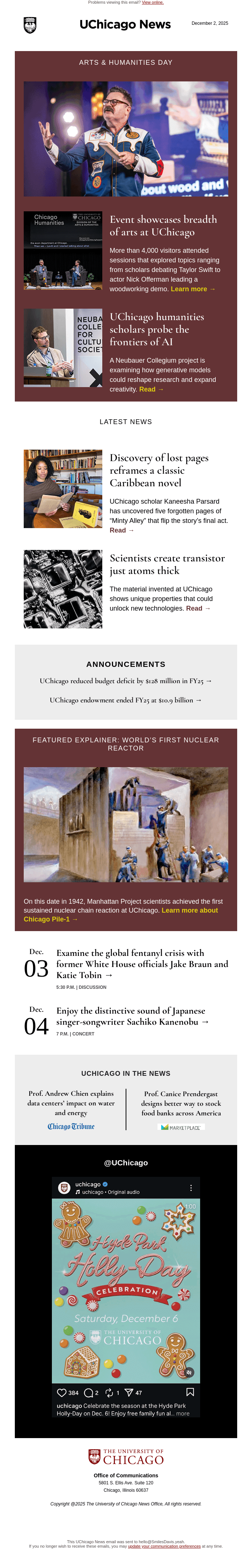 Arts & Humanities Day | Book's lost ending found