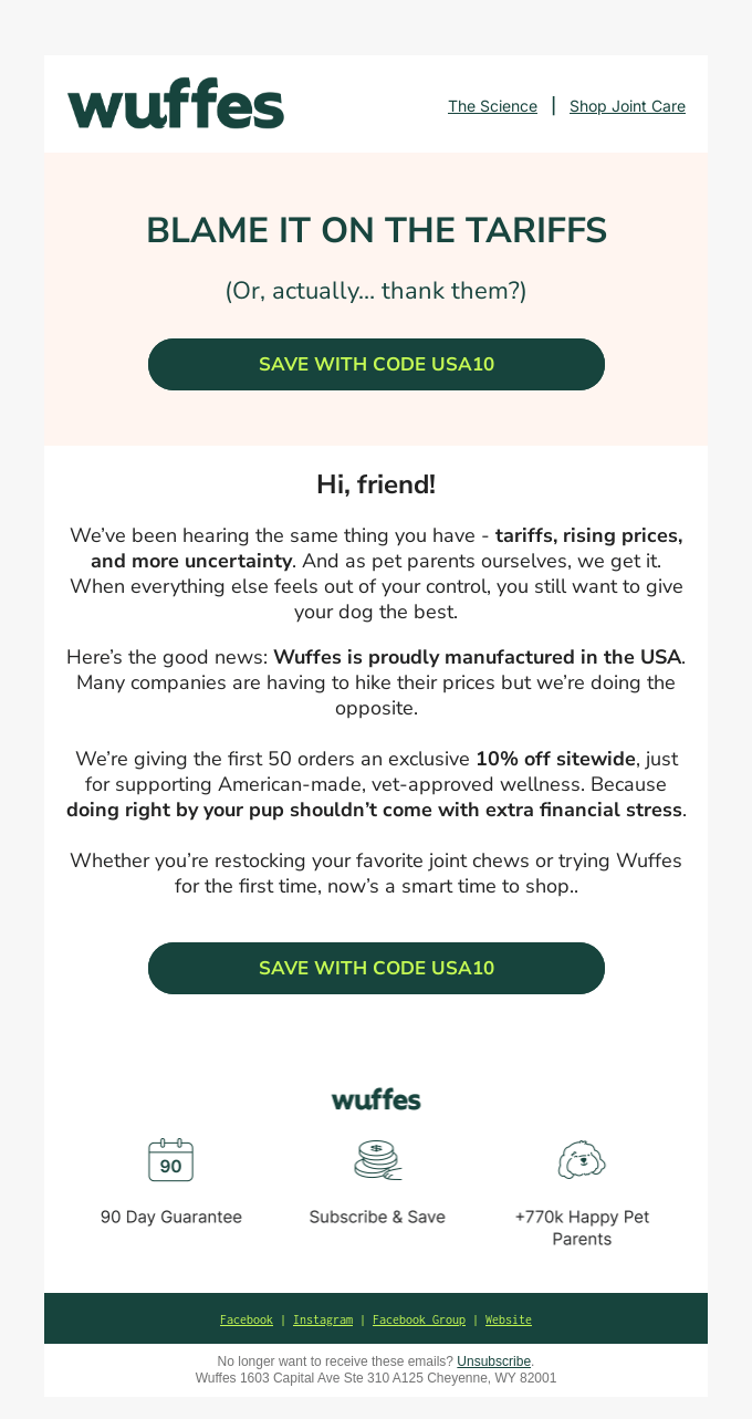 BAD NEWS - TARIFFS INCOMING