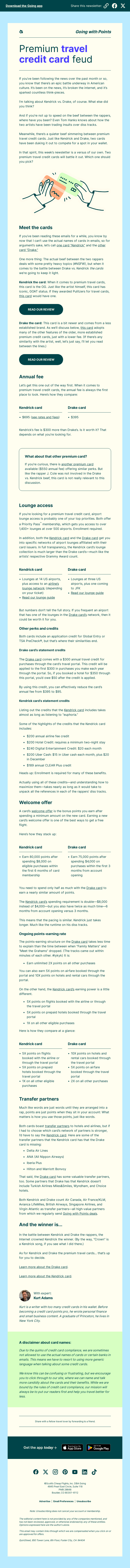 Battle of the Premium Travel Cards