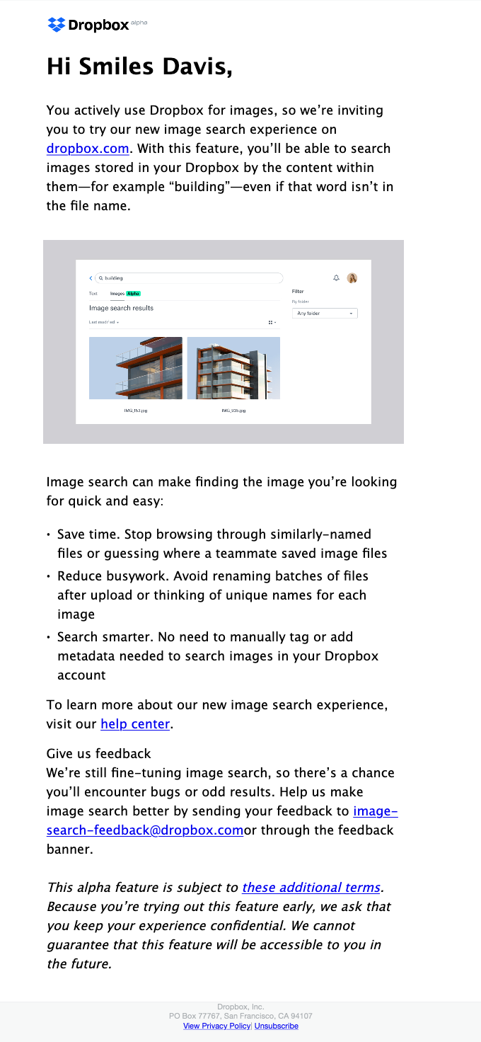 Be among the first to try our new image search