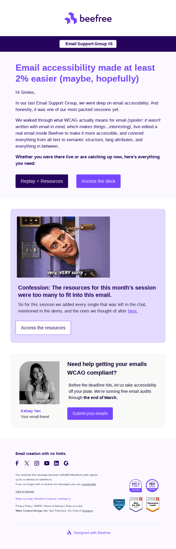 Your Email Support Group #5 Recap