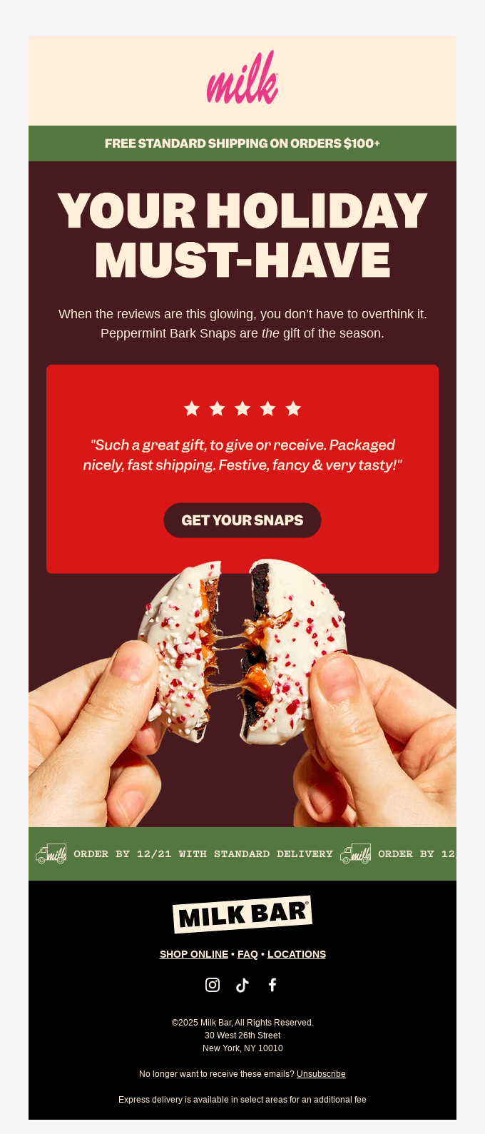 “Best cookies I’ve ever had.”