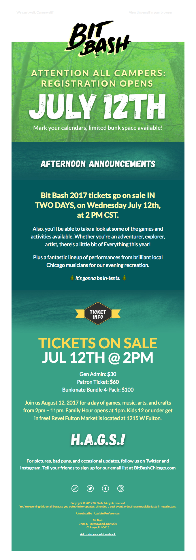 Bit Bash Tickets On Sale In 2 Days Desktop View Really Good Emails