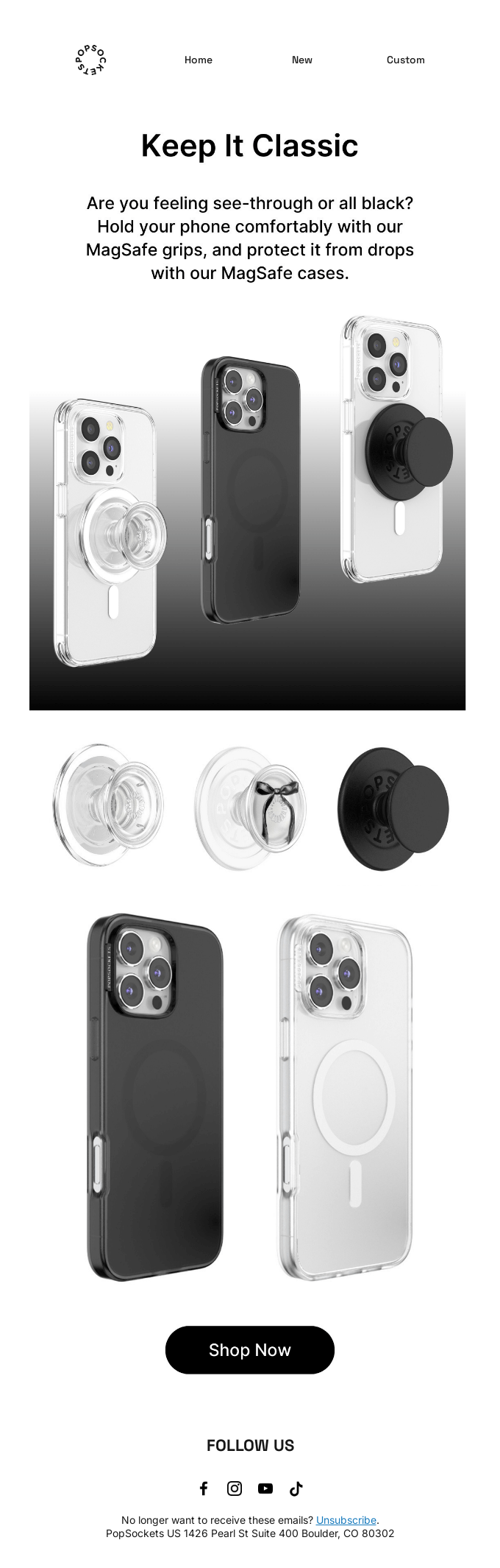 Black and clear, right here