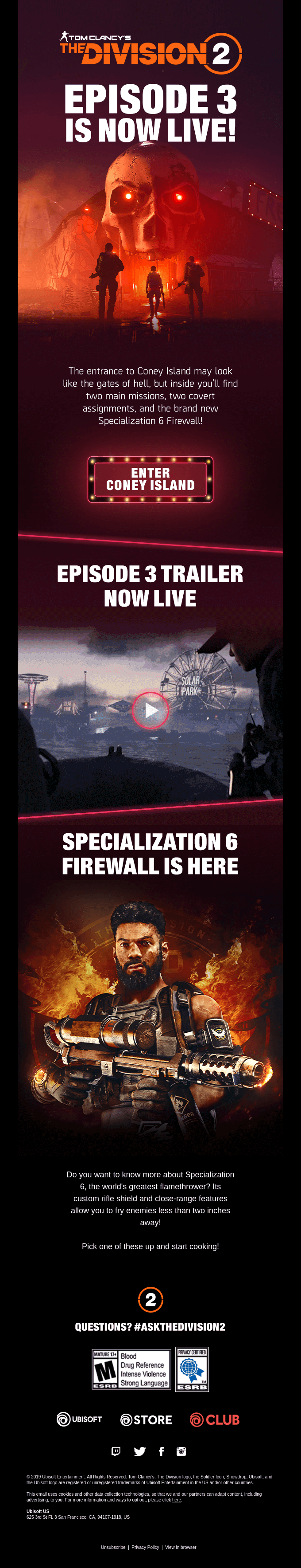 Book your trip to Coney Island! from Ubisoft Desktop Email View