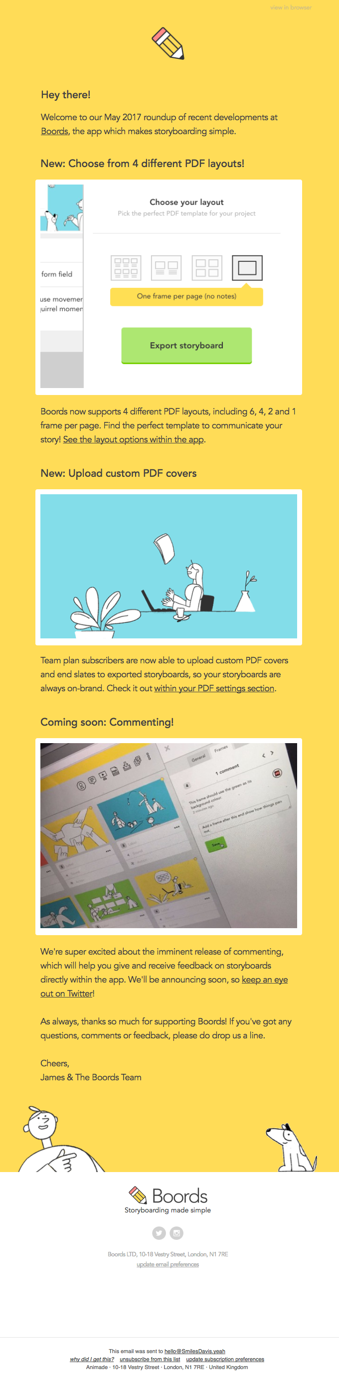 Boords updates for May 2017