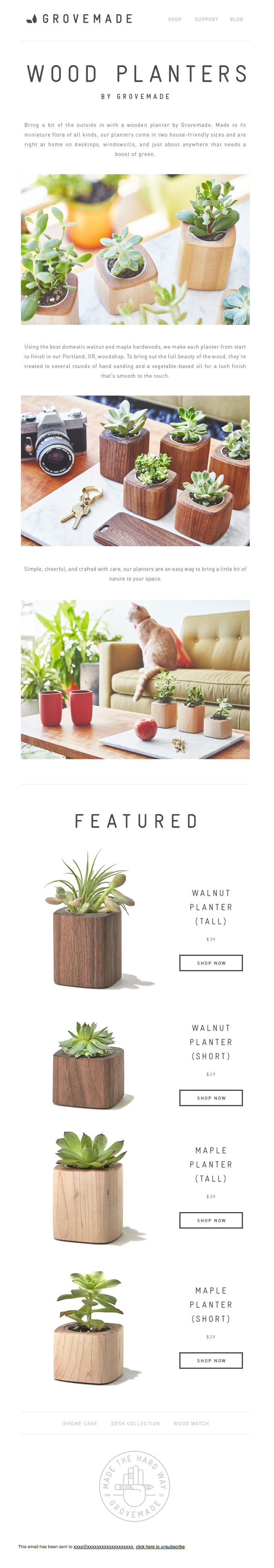 Bring the Outside In: Wooden Planters by Grovemade