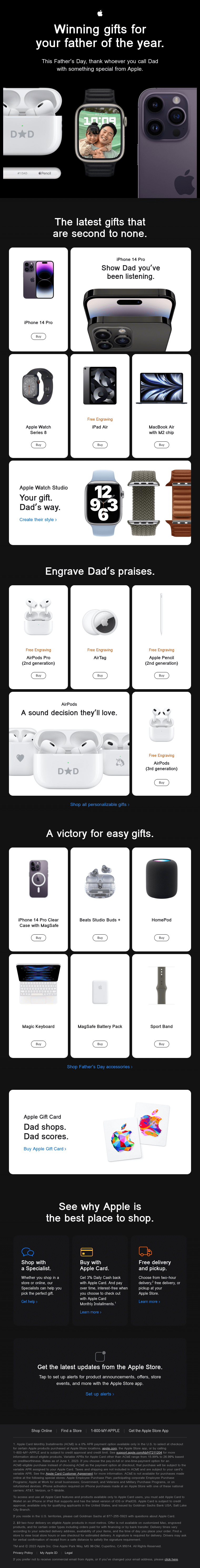 Celebrate Dad with the perfect gift from Apple.