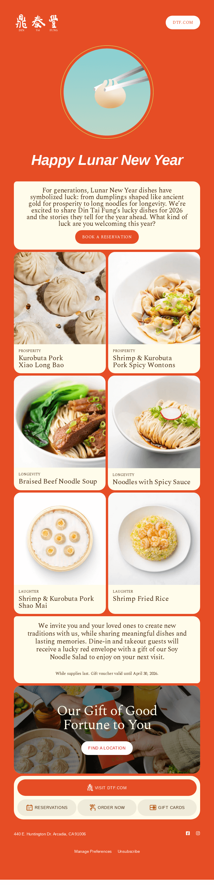 Celebrate Lunar New Year with Din Tai Fung’s Lucky Dishes