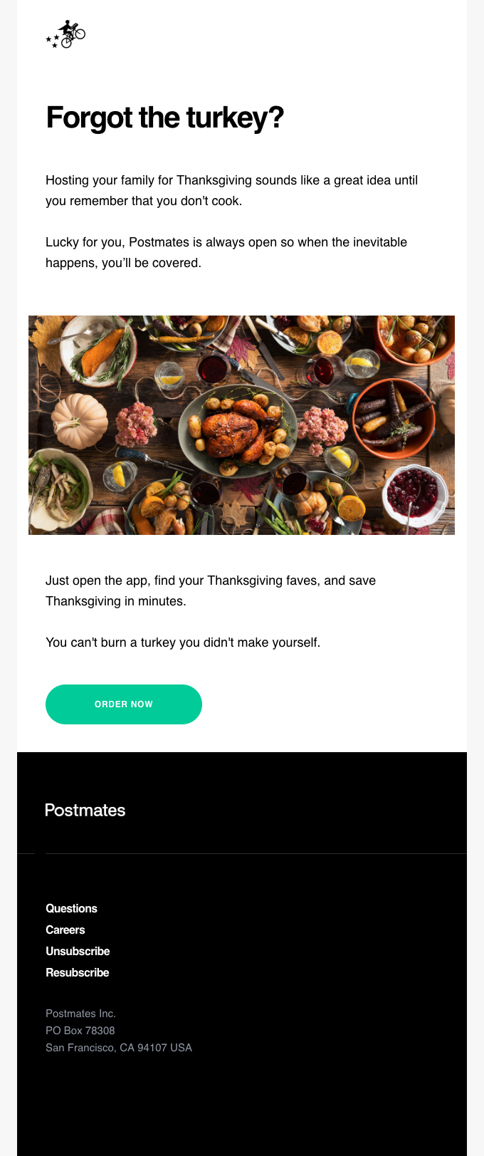 Celebrate Thanksgiving With Postmates