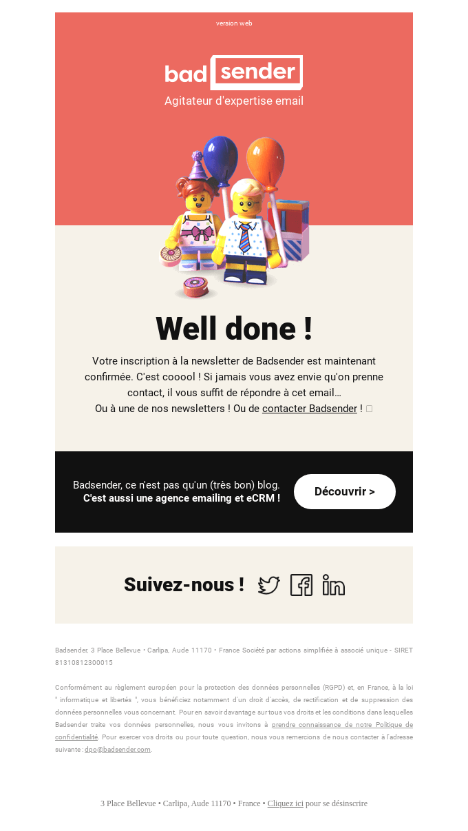 C'est dans la poche! from Bad Sender Desktop Email View Really Good