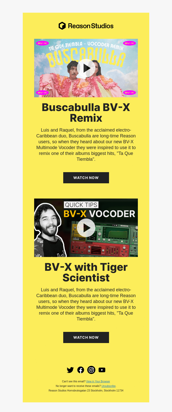 Check out this line-up of production superstars taking BV-X for a spin!