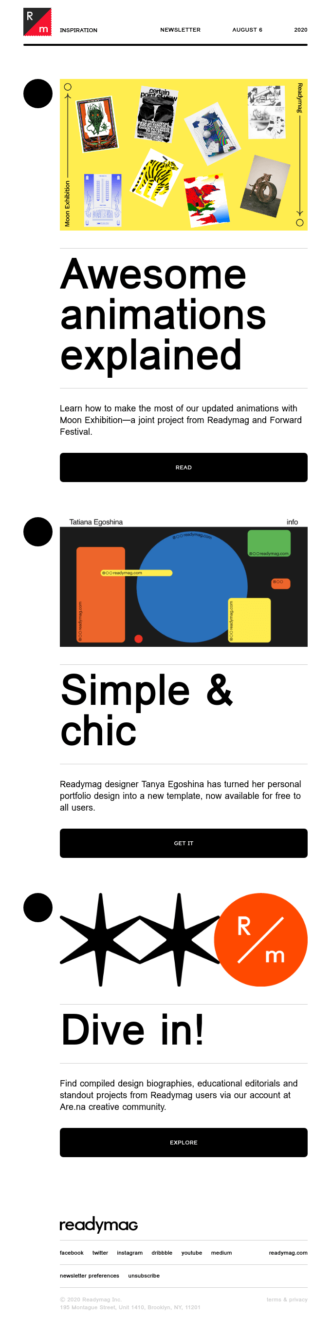 Chic portfolio template & animation in action