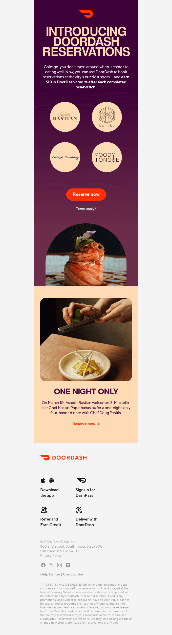 Chicago, guess who has reservations now?