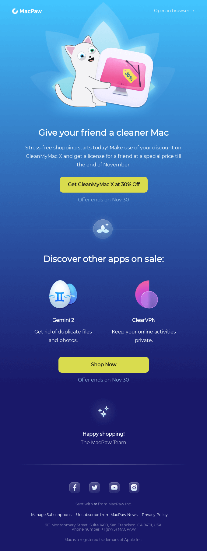 CleanMyMac X and other apps are 30% off