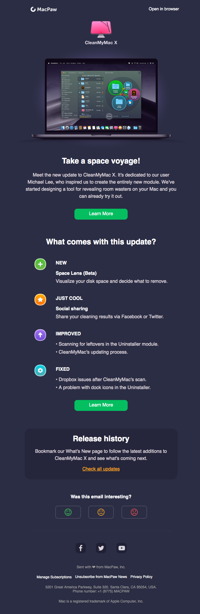 CleanMyMac X: Introducing “Michael Lee” update