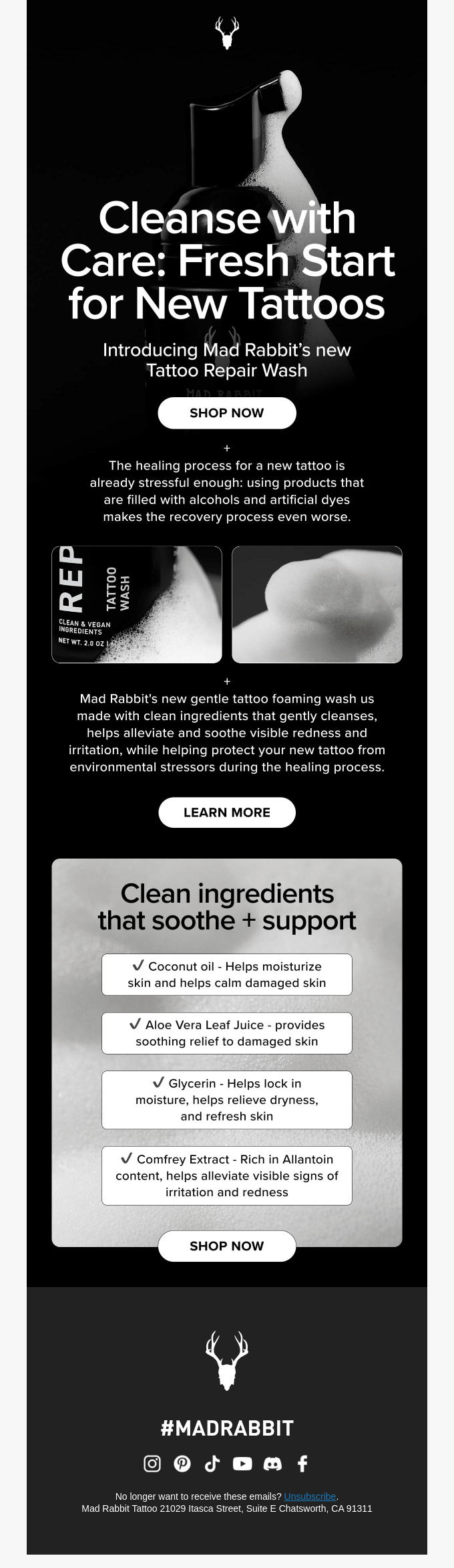 Cleanse your tattoos with care