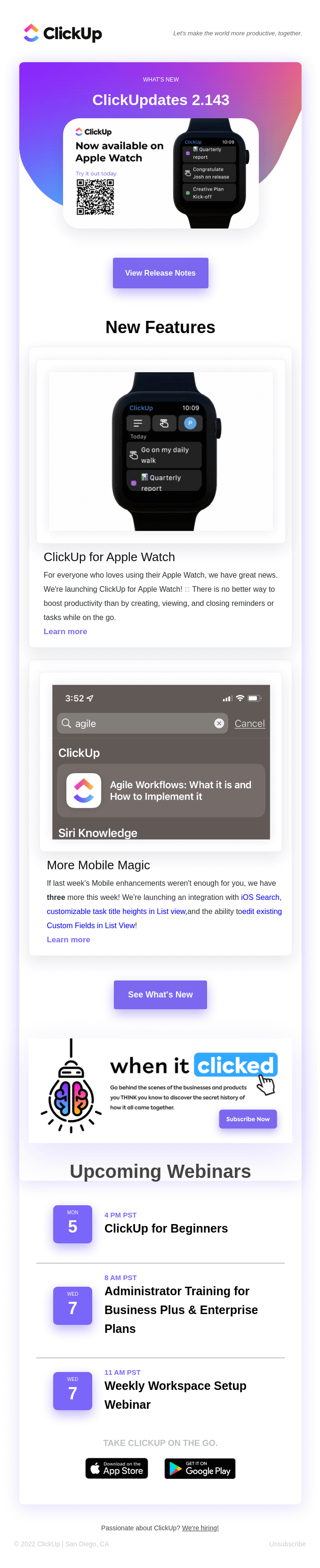 ClickUp Is Now Available On Apple Watch Search By Muzli
