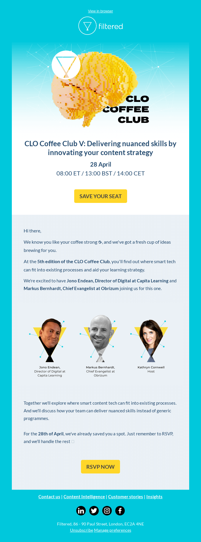 CLO Coffee Club V ☕ | Delivering nuanced skills by innovating your content strategy