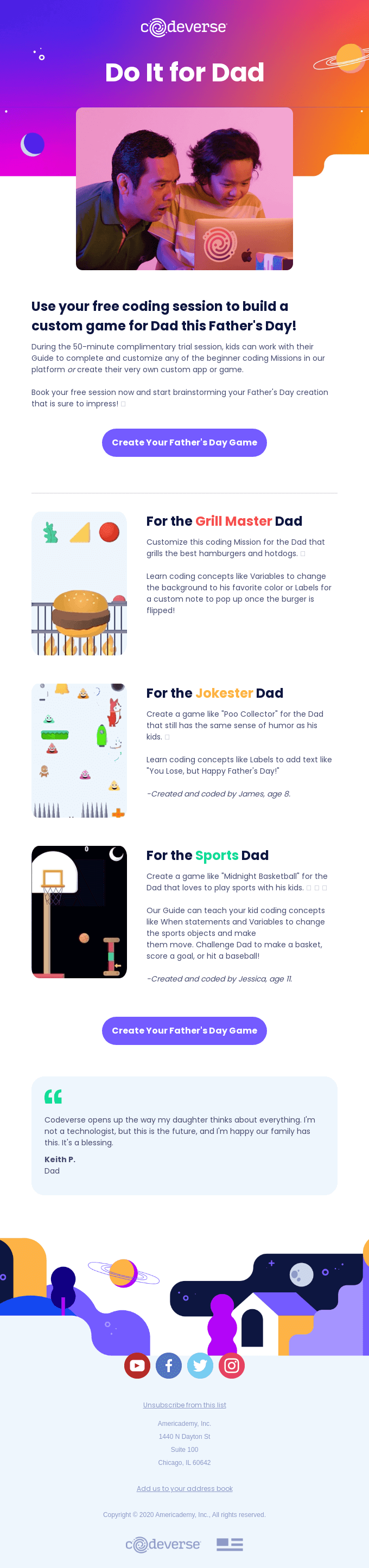 Code a Game for Dad This Father's Day, for Free!