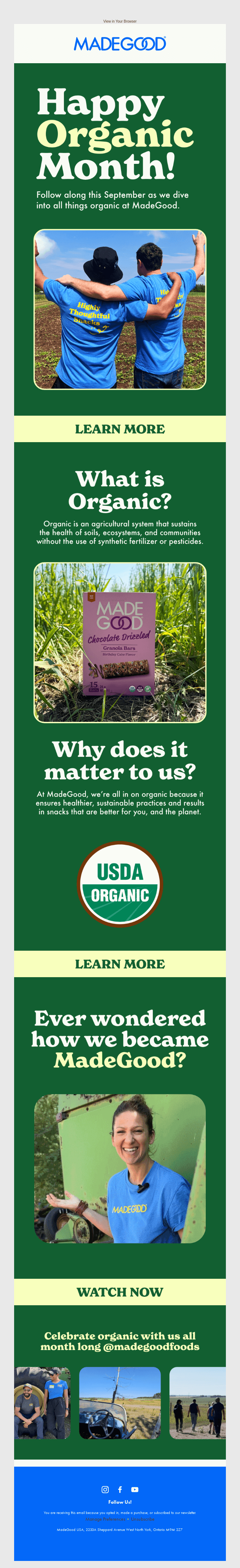 🍃💚Come celebrate Organic Month with us!