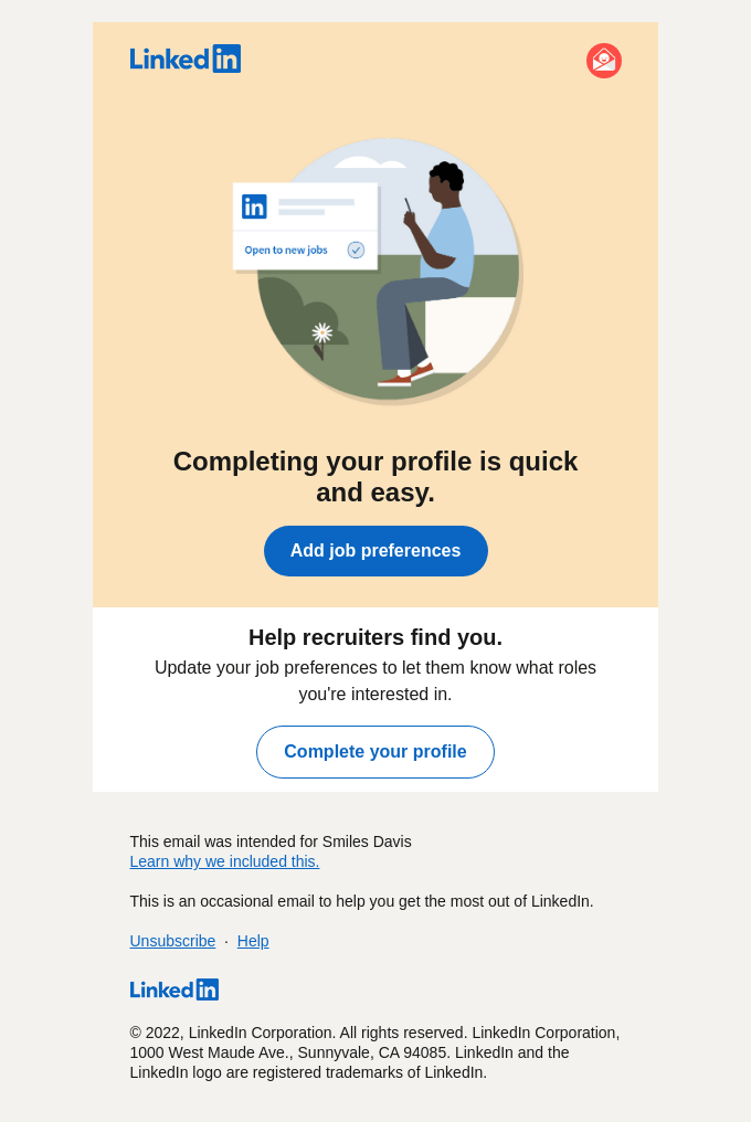 Complete your profile